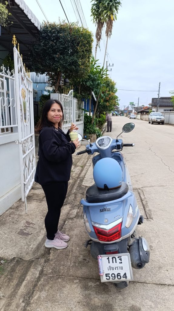 Renting motorcycle in Chiang Rai