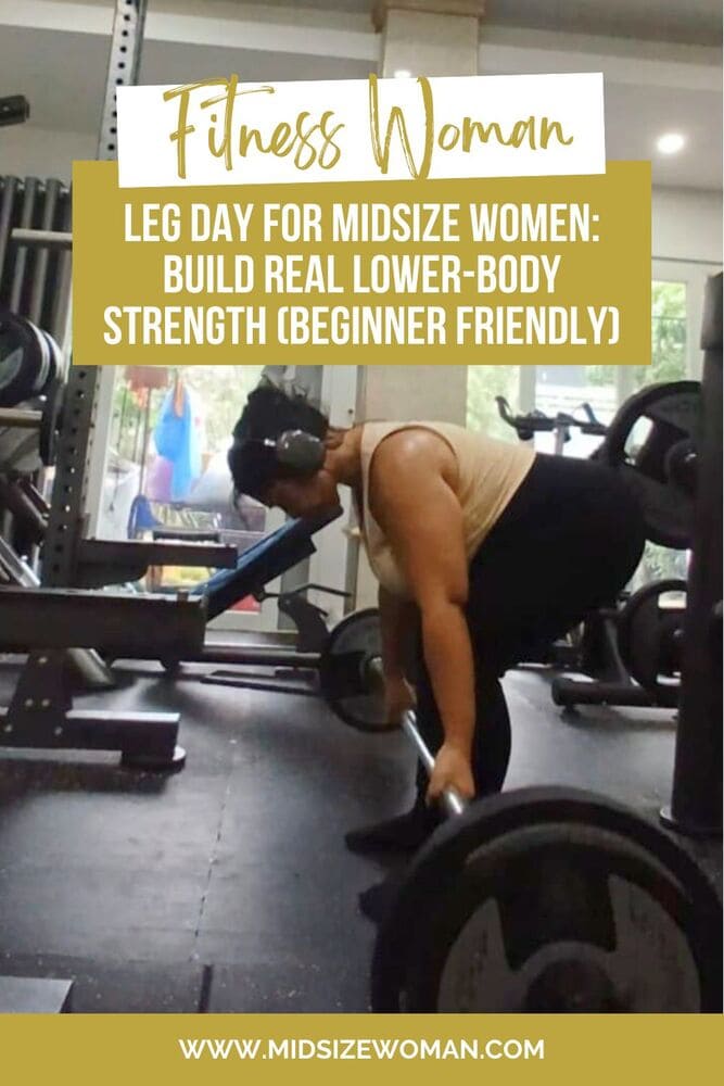 Leg day for midsize woman pin