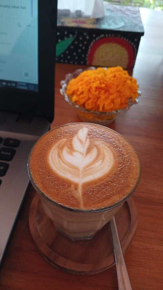 working in a coffee shop