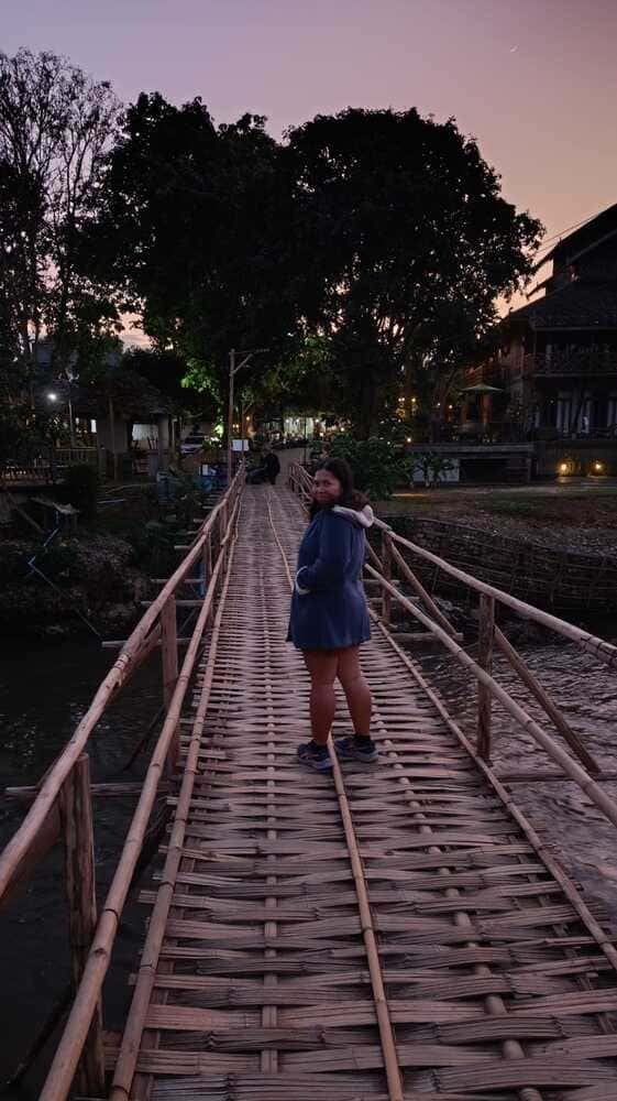 Bamboo bridge in Pai