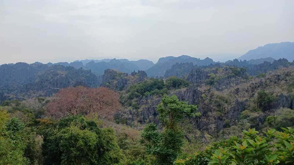 the karst limestone on Thakhek loop
