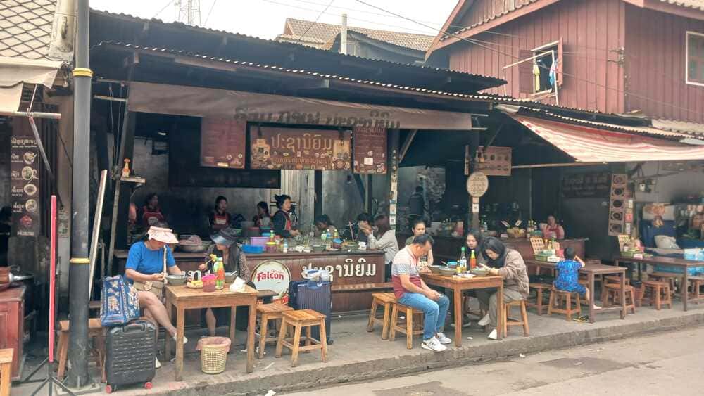 a restaurant in Laos for breakfast