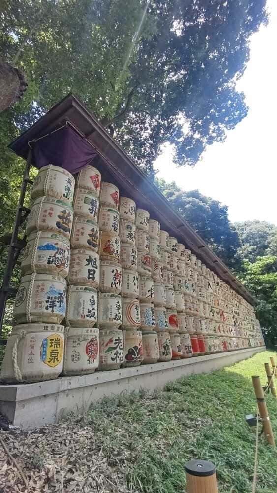 sake barrels at Meiji Jinggu