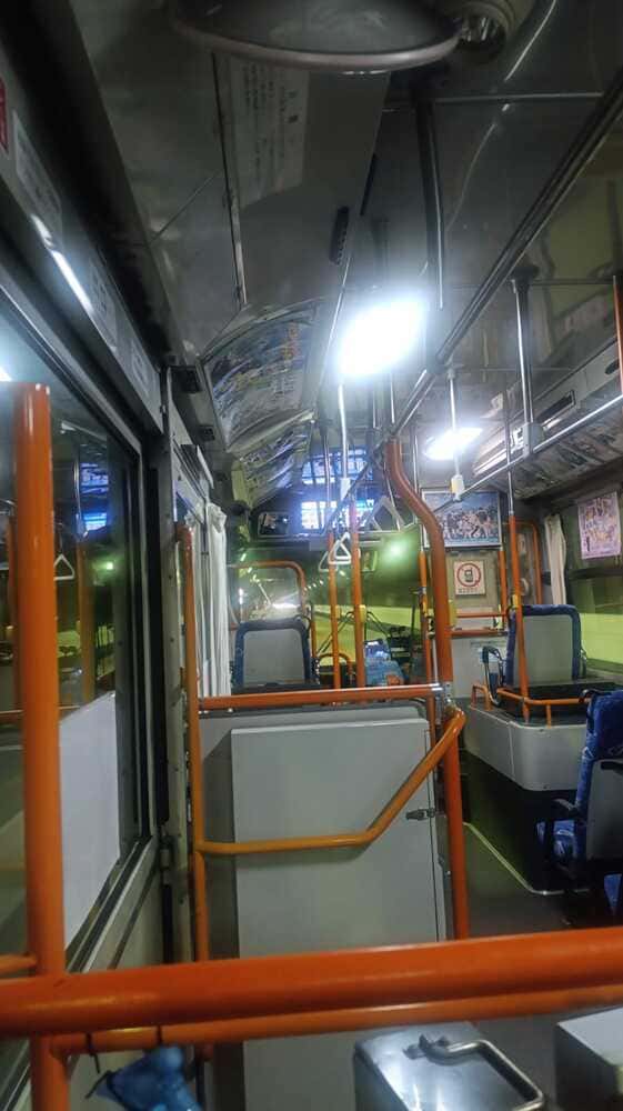 inside the bus