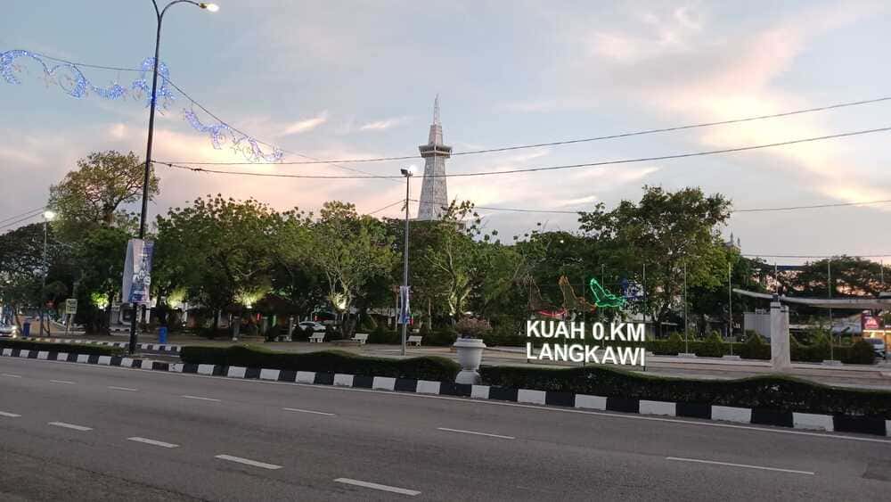 The iconic Langkawi 0 KM landmark near Kuah Jetty