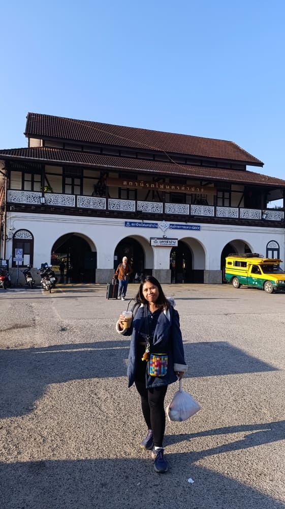 In front of the train station in Thailand