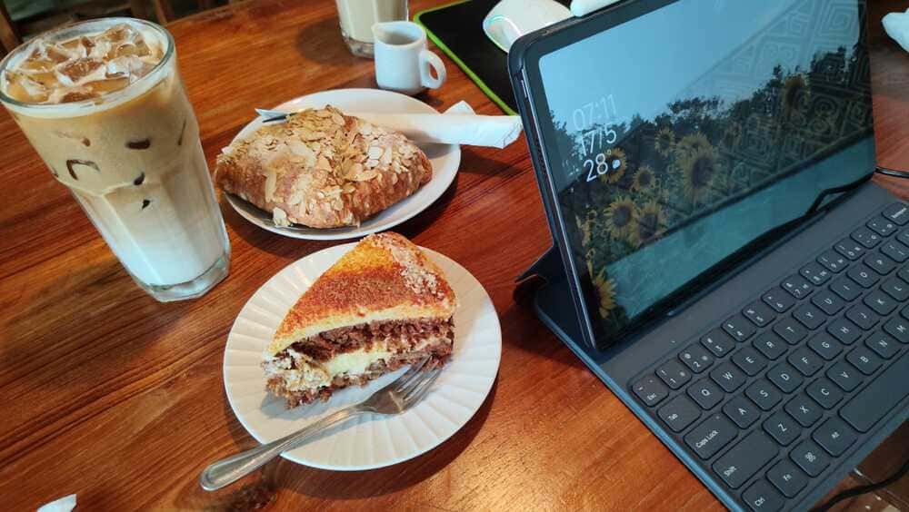 Working on a tablet