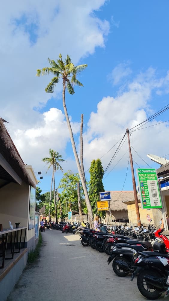 Renting a scooter in Nusa Lembongan